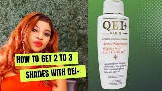 QEI Paris lotion Reviewhow to activate it to get 2 to 3 shades [upl. by Essilec]