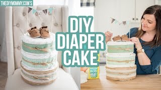 How to Make a Diaper Cake  Step By Step Tutorial [upl. by Farley]