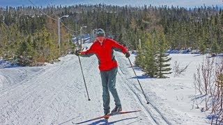 Cross country skiing balance exercises on downhills [upl. by Ardnek206]