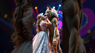 A QUEEN FUSES WITH A WOLF ON AGT magic talent animals [upl. by Mettah319]