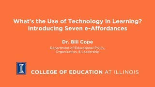 Whats the Use of Technology in Learning Introducing Seven eAffordances [upl. by Ormsby]