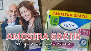 AMOSTRA GRÁTIS DE HIGIENE PESSOAL FEMININA E MASCULINA DA TENA [upl. by Mott]