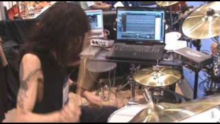 NAMM 2009 Pete Sandoval triggers Superior Drummer 20 [upl. by Dlanar]