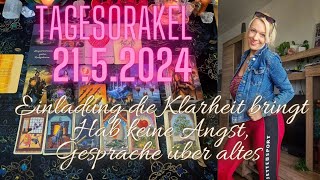 ❤️‍🔥Tagesorakel 21524❤️‍🔥Einladung die dir Klarheit bringtGespräche über altes tarot [upl. by Nnylakcaj]