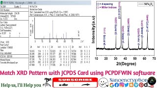 Match XRD Pattern with JCPDS Card Number using PCPDFWIN Software [upl. by Goldenberg702]