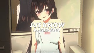 jus know tiktok version  blackmayo  edit audio [upl. by Alica]