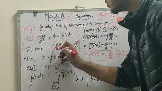 MAXWELL 3RD EQUATION DERIVATION  MAXWELL 3RD EQUATION  MAXWELLS 3RD EQUATION [upl. by Molton]