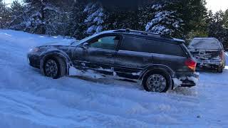 Subaru outback 30r vs Volvo XC70 in the snow [upl. by Mortimer]