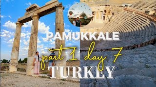 Pamukkale Denizli Turkey Hierapolis Hot Air Balloons Travertines Ancient Ruins [upl. by Nylyaj]