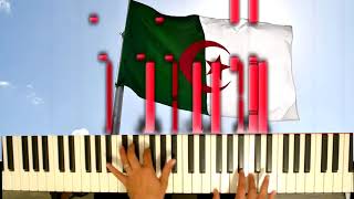 🎹 Hymne National Algérie  Kassaman Synthesia Tuto sur pianokadfr [upl. by Caril]