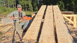 Milling Aspen Lumber with Alaskan Chainsaw Mill [upl. by Aciram315]