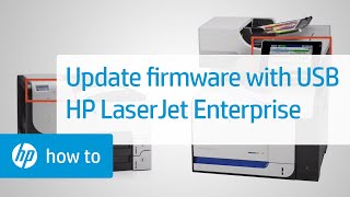 Using a USB Drive to Update the Firmware  HP LaserJet Enterprise Printers  HP Support [upl. by Alexine]