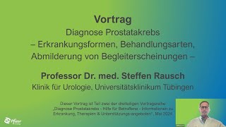 Vortragsreihe Diagnose Prostatakrebs – Hilfe für Betroffene  Therapieoptionen [upl. by Bello]