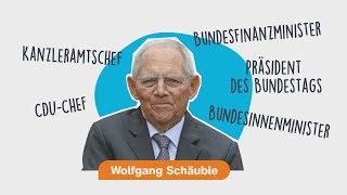 Wer Wolfgang Schäuble war – logo erklärt – ZDFtivi [upl. by Sukin]