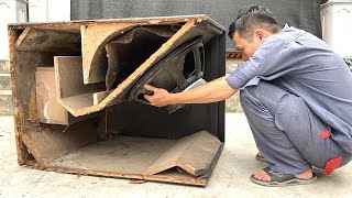 Restoration 1200W active studio subwoofer  Long abandoned subwoofer restore [upl. by Demodena]