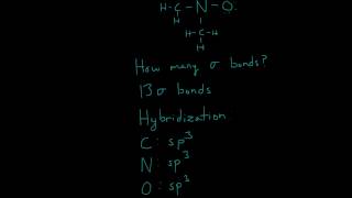 CH33NO Lewis Structure and Hybridization [upl. by Boccaj]