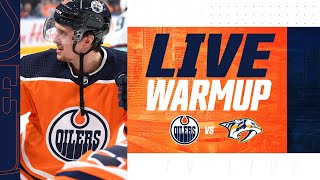 ARCHIVE  PreGame Warmup  Oilers vs Predators [upl. by Arreit]