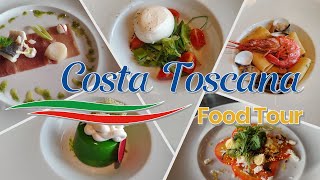 Costa Toscana Food Tour 2023  Costa Cruises with subtitles [upl. by Pepillo]