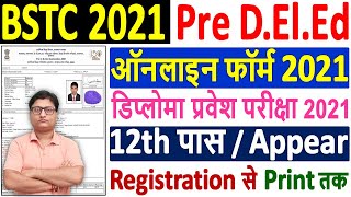 BSTC Online Form 2021 Kaise Bhare ¦ Pre DElEd Online Form 2021 ¦ How to Fill BSTC Online Form 2021 [upl. by Avril]