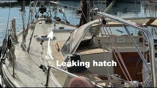 How to seal a leaking hatch on a boat and make it waterproof again  step by step guide [upl. by Anjela603]