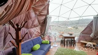 DOMOS GLAMPING PROYECTO TURISTICO LONQUIMAY 6M DE DIAMETRO [upl. by Monda410]