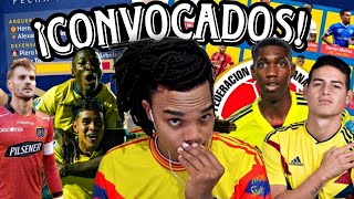 LOS CONVOCADOS DE ECUADOR 🇪🇨 COLOMBIA 🇨🇴 [upl. by Richlad]