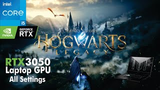 Hogwarts Legacy Tested on RTX 3050 Laptop  I5 11300H  Asus TUF Dash F15 [upl. by Kciregor410]