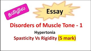 Disorders of Muscle Tone 1  Hypertonia  Spasticity Vs Rigidity [upl. by Ennoira]