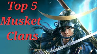 Nobunagas Ambition Awakening Top 5 Musket Clans [upl. by Hyozo]