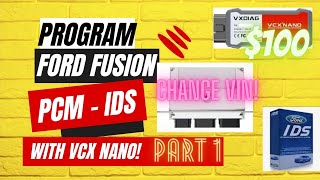 Program USED FORD FUSION PCM change vin using 100 VCX NANO and Power Injector PART 1 [upl. by Cr]