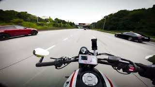 XSR700 POV  Highway Run Home [upl. by Xirtaeb]