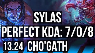 SYLAS vs CHOGATH MID  708 400 games Godlike  KR Diamond  1324 [upl. by Amadis]