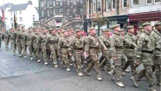 1 SCOTS Homecoming Parade in Linlithgow [upl. by Elletnuahs]