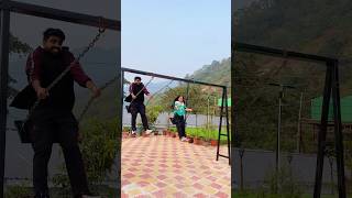 Rishikesh mein jhoola Swing Jhula 🛝😍 priyalkukreja shorts ytshorts [upl. by Ainoet397]