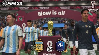 Argentina vs France  FINAL World Cup Qatar 2022  FIFA 23 Simulator [upl. by Ilrac]