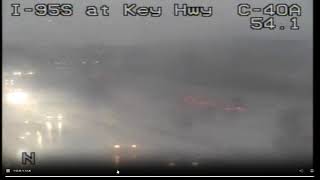 All lanes on I95 Northbound past Exit 55 Key Highway are closed [upl. by Cohlette]