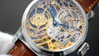 Tourby Art Deco Skeleton High Finish Gold Hand Engraved  genuine ETA Unitas 6498 1 [upl. by Masao749]