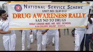 DRUG AWARNESS RALLY  HOLY CROSS MATRICULATION HIGHER SECONDARY SCHOOL SALEM [upl. by Gwennie505]