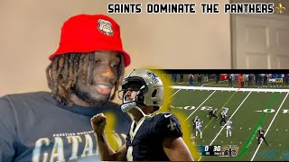 FALCONS FAN REACTS TO THE SAINTS DOMINATING THE PANTHERS l PANTHERS VS SAINTS FULL GAME HIGHLIGHTS [upl. by Astor]