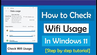 How to Check Wifi Usage on Laptop Windows 11 [upl. by Eleik]