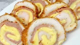 Chicken Cordon Bleu with White Sauce [upl. by Daffi]