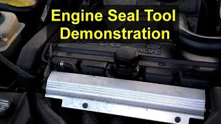 Demonstration of how the engine seal installation tool works to install engine shaft seals  VOTD [upl. by Goebel]