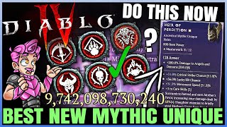 Diablo 4  NEW MYTHIC UNIQUE  Heir of Perdition is Actually BROKEN  Power amp Best Fast Farm Guide [upl. by Teplica]