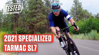 NEW Specialized Tarmac SL7 2021  The Benchmark Road Race Bike Gets Better  TESTED  Bicycling [upl. by Annayr]