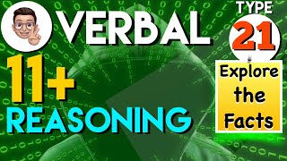 11 Plus Verbal Reasoning  VR Type 21  Explore the facts  Lessonade [upl. by Nirrat]