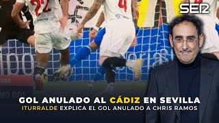 ITURRALDE quotEra gol de CHRIS RAMOS debió ser gol para el CÁDIZquot [upl. by Omero]