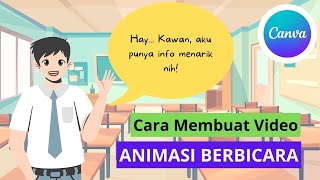 CARA MEMBUAT VIDEO ANIMASI BERBICARA DI CANVA  Mudah Banget [upl. by Bekah]