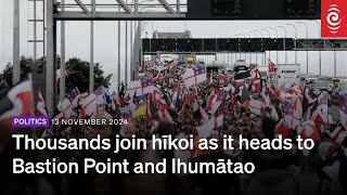 Thousands join hīkoi as it heads to Bastion Point and Ihumātao  13 November 2024  RNZ [upl. by Ahsiruam]