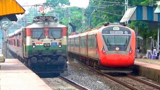 Dangerous Trains Speed at 130 Speed 🔥 Vande Bharat  WAP7 PASSENGER TRAIN at Full SPEED train [upl. by Elram]