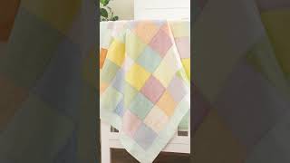 Make an Adorable SelfBinding Receiving Blanket with Tammy patchwork flannel blanket [upl. by Nehgam]